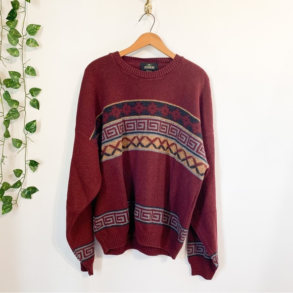 RedHead Other - VTG RedHead Men’s Red Grandpa Thick Oversized Sweater Sz XL
